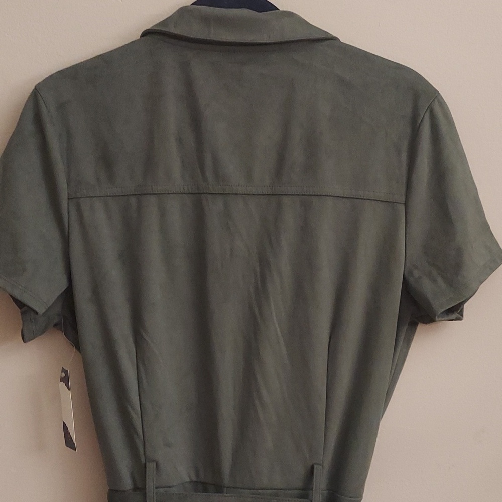 NEW NO BOUNDARIES Junior Khaki Green Utility Romper XXL - Picture 11 of 13